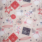 Joyeuses fêtes de Noël 80 % coton 20 % polyester 140 cm de large Tissu imprimé numériquement Crafty Cottons Idéal pour l'artisanat, la couture, le matelassage, les fanions, le patchwork